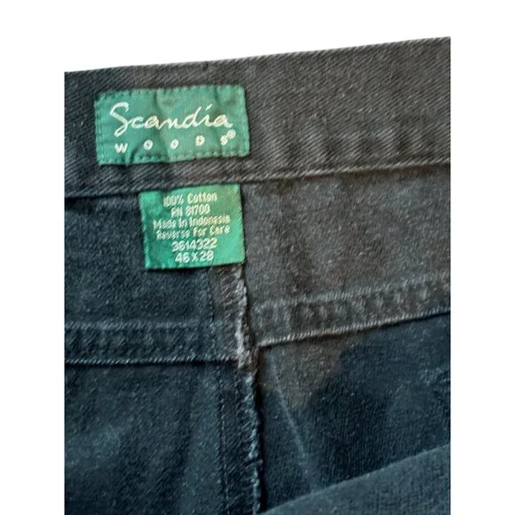 Scandia Woods Mens 46X28 Black Denim Pants - Picture 5 of 5